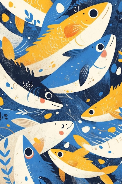 Vector filipino bangus patterns with milkfish motifs