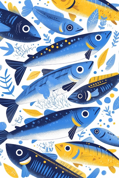 Vector filipino bangus patterns with milkfish motifs