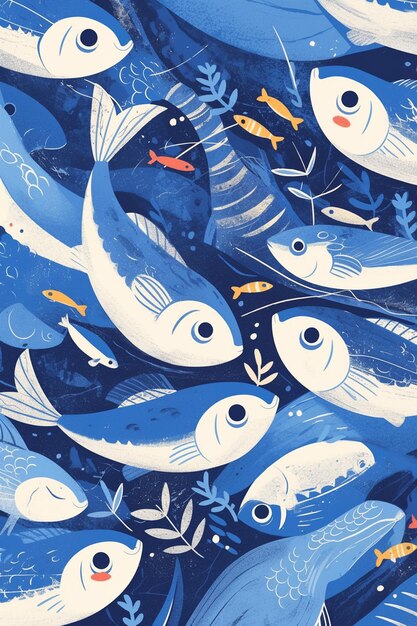 Vector filipino bangus patterns with milkfish motifs