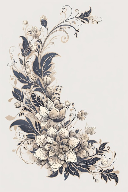 Vector filipino bulaklakan patterns with floral designs