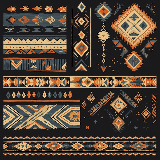 Filipino Gaddang patterns with beadwork designs