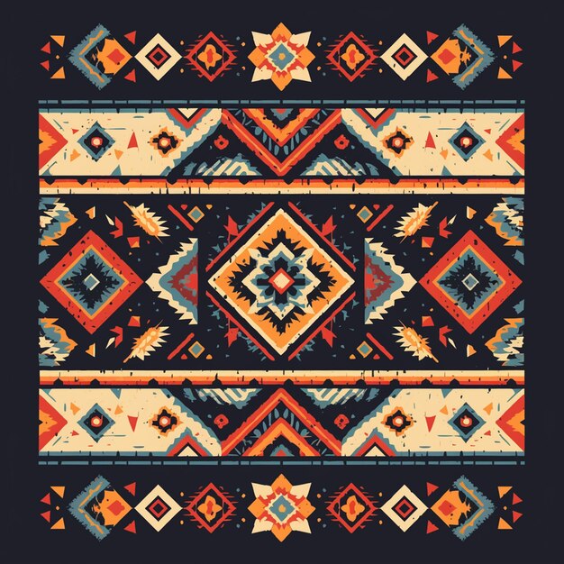 Vector filipino gaddang patterns with beadwork designs