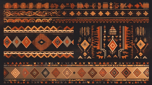 Filipino Gaddang patterns with beadwork designs