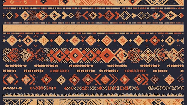 Vector filipino ifugao patterns with tribal motifs