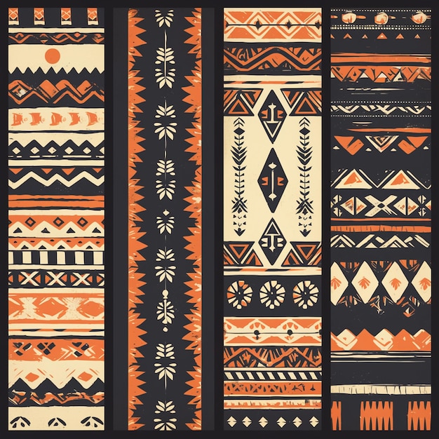 Filipino Tboli patterns with tribal motifs