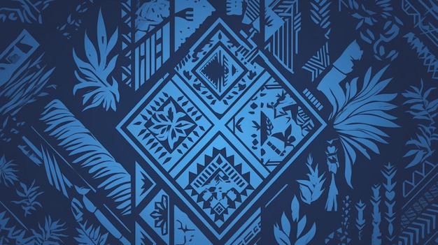 Vector filipino tboli patterns with tribal motifs