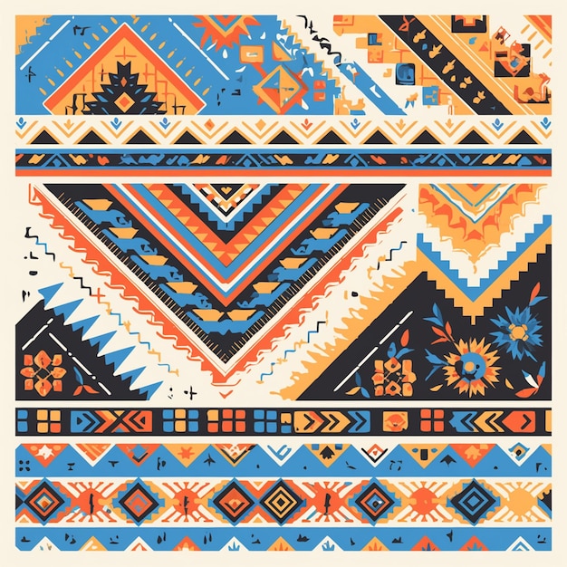 Filipino Yakan weaving patterns with geometric designs