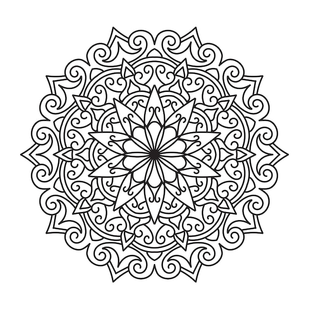 Fill colour pages mandala