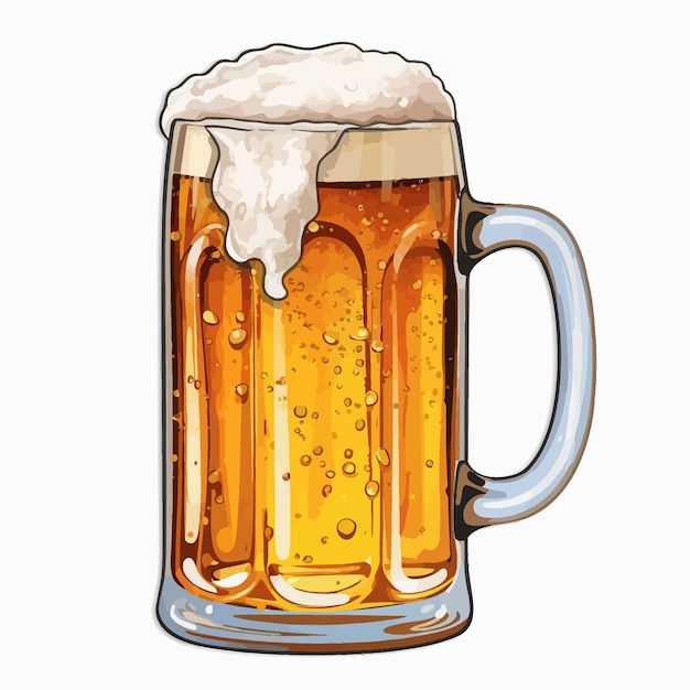 filled beer mug