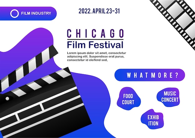 Film Festival Design Flyer Brochure Template