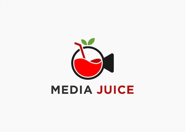 film juice logo design vector silhouette illustration