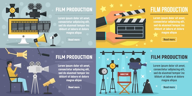 Film production banner set