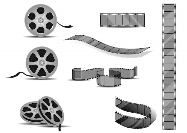 Film strips rolls set.