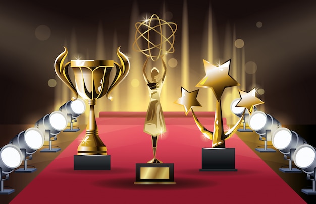 Films awards set trophies s