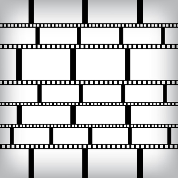 Vector filmstrip template composition collage template for square photos vector design and grid for photos