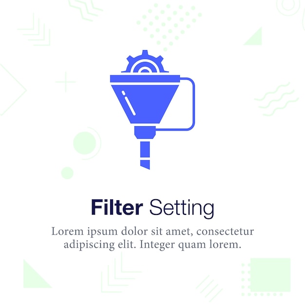 Filter Setting vector illustration icon