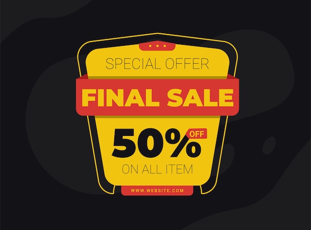 Final sale banckground discount 50% off for your product promotion theme