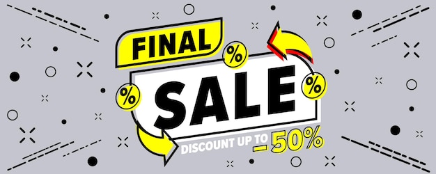 Final sale discount up to fifty percent promo