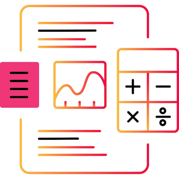 Finance calculate outline icon money tax count