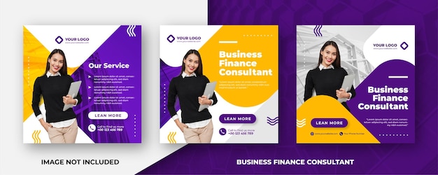 Finance consultant social media post template