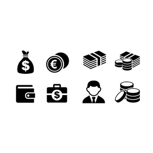 finance icon set collection vector illustration