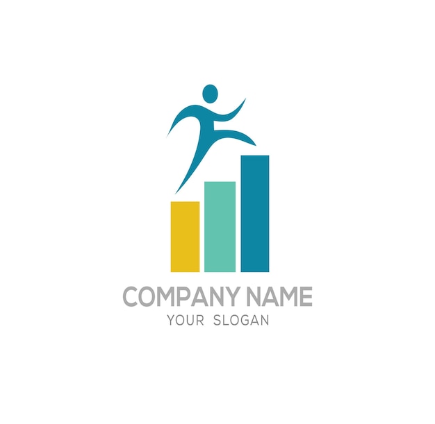 Finance start up Business grow logo design symbol icon