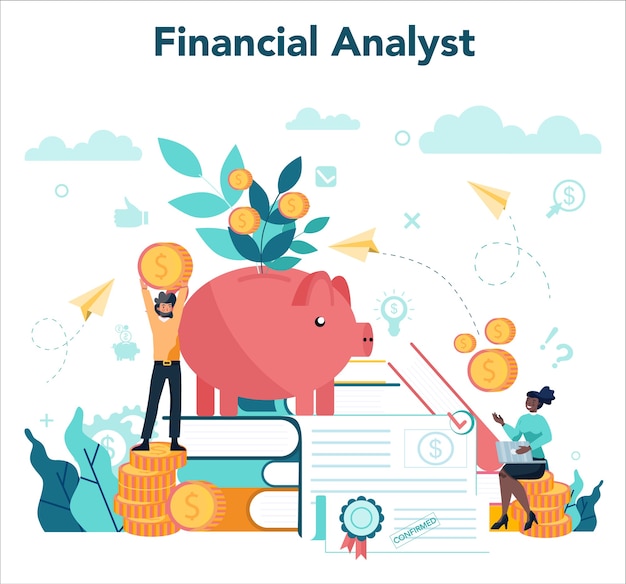 Financial advisor or financier concept illustration