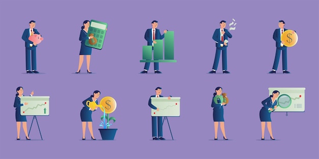 Financial Business Activities Illustrations