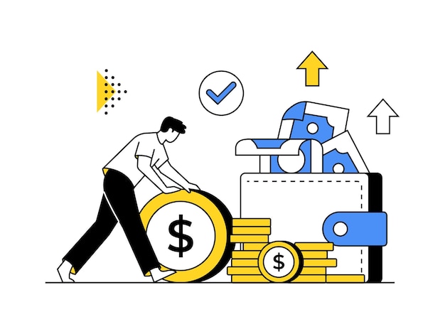 Financial Business Profit Illustration