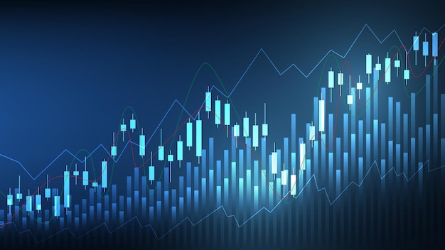 Financial business statistics stock market trend