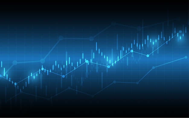 Financial chart candle stick graph business