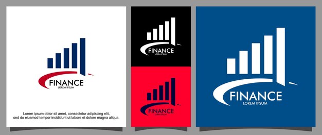 Financial chart logo design template