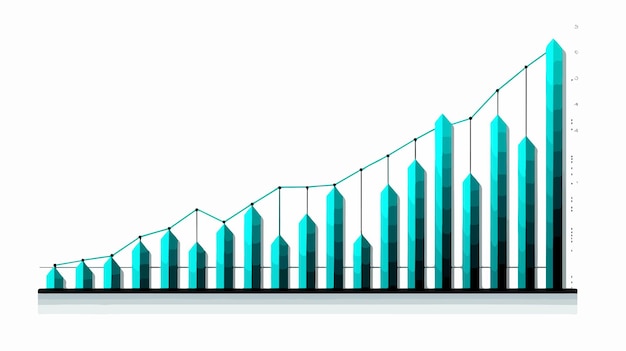 Vector financial chart vector pictograph illustration