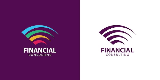 financial consulting company minimalist abstract logo