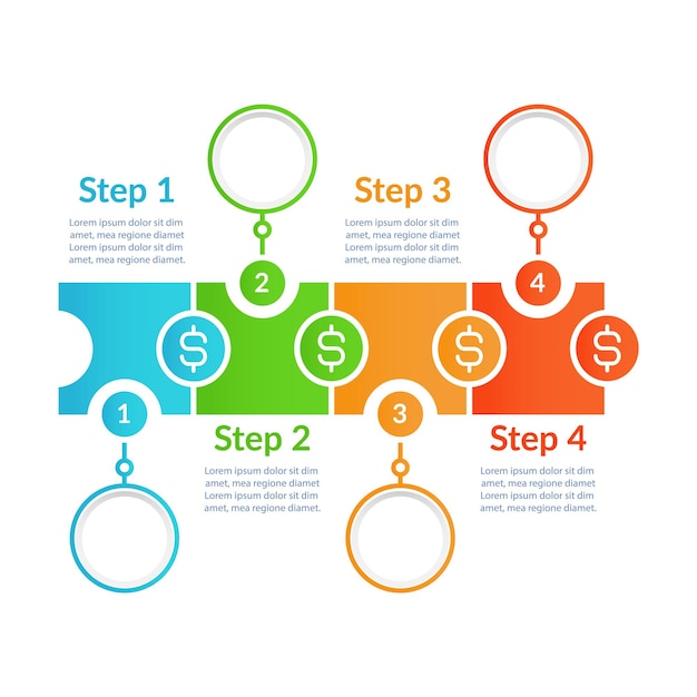 Financial education infographic chart design template