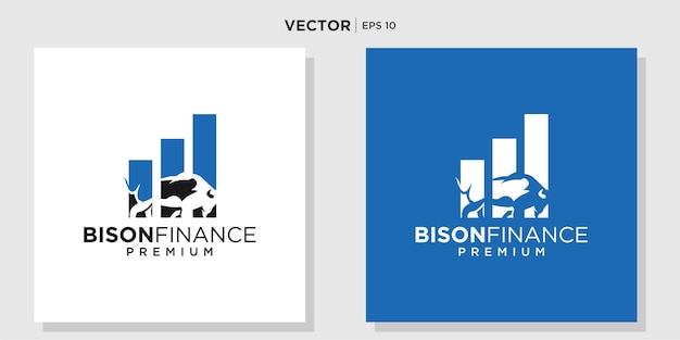 financial industry bison logo design