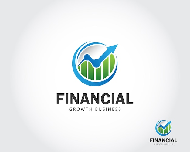 Financial logo creative growth finance business logo concept illustration