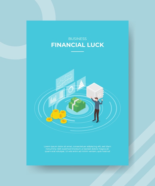 Financial luck concept for template banner and flyer for printing