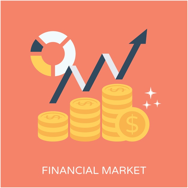 Financial Market Flat Vector Icon