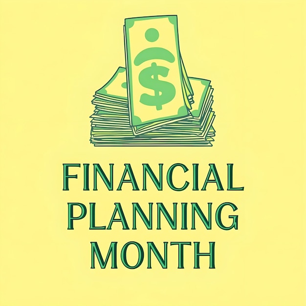 Financial Planning logo features a stack of US dollar bills with a dollar sign in the center