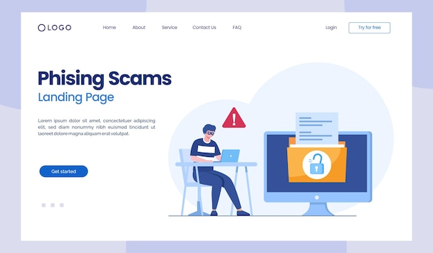 Financial Scams Data protection metaphors set Database cyber security control protection of computer services and electronic information Vector isolated concept metaphor illustrations banner