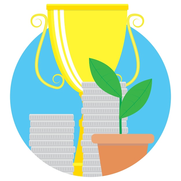 Financial success vector icon