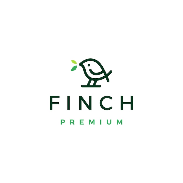 Finch bird logo icon illustration