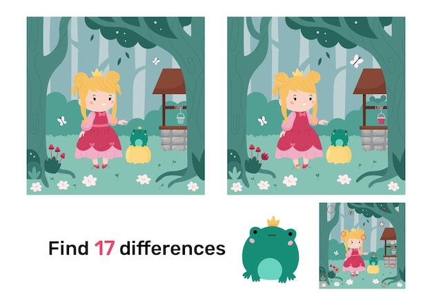 Find differences with King Frog and Princess