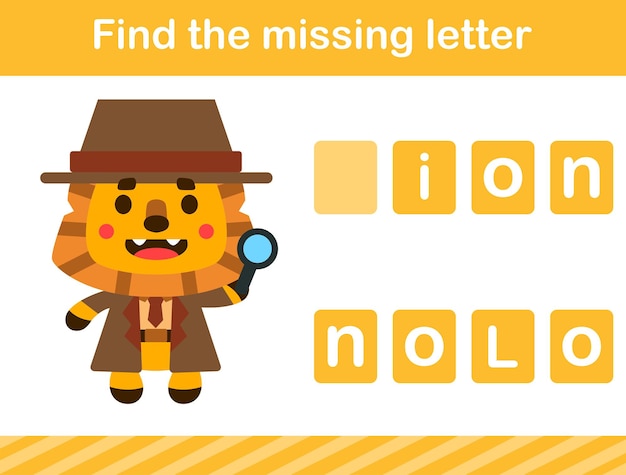 Find the missing letter,Worksheet for preschool