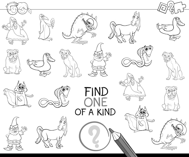 find one of a kind coloring book