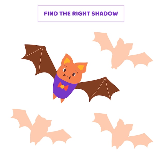 Find the right shadow for cartoon bat