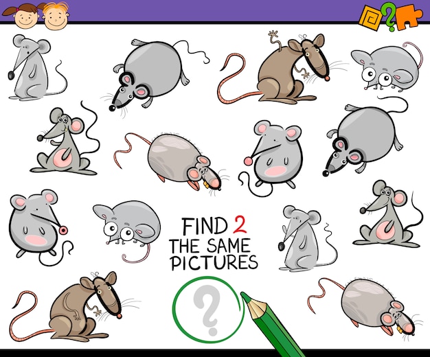 find same picture game cartoon