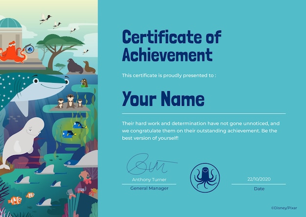 Finding Nemo Certificate