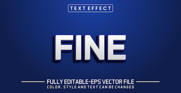 Fine text editable text effect